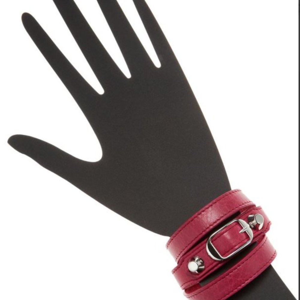 NEW Flamingo pink balenciaga wrap leather bracelet city collectable - Picture 6 of 6